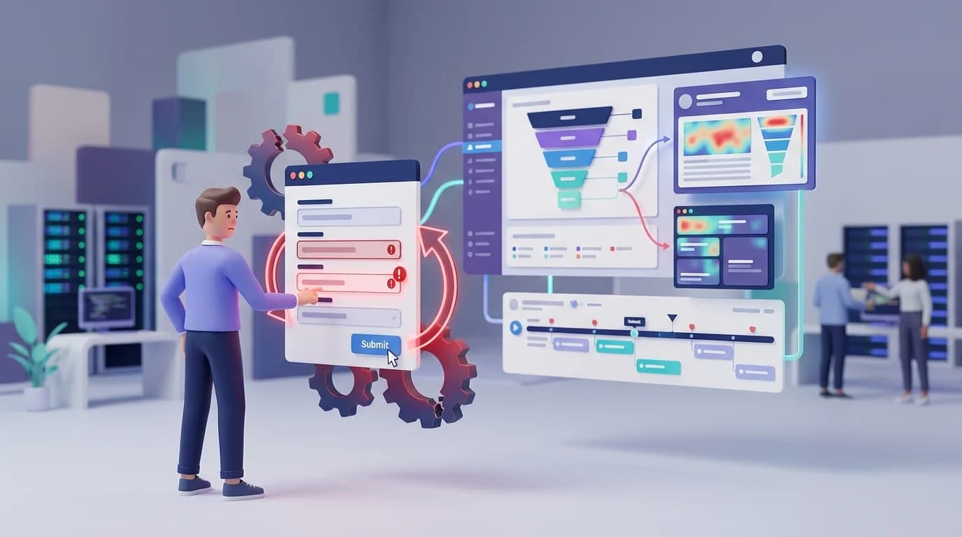 Form Validation Error Loop: Why Users Can't Submit editorial illustration