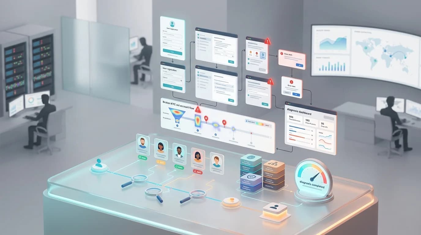 How Fintechs Diagnose KYC Failures Without Storing Documents editorial illustration