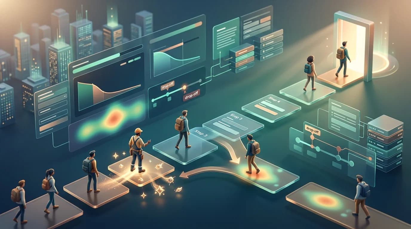 Multi-Step Form Abandonment Is Hiding Your Best Leads editorial illustration