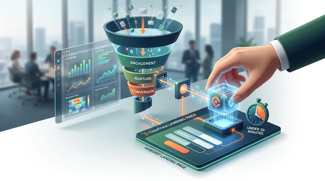Embed Lead Recovery in HubSpot Landing Pages with CloseTrace editorial illustration