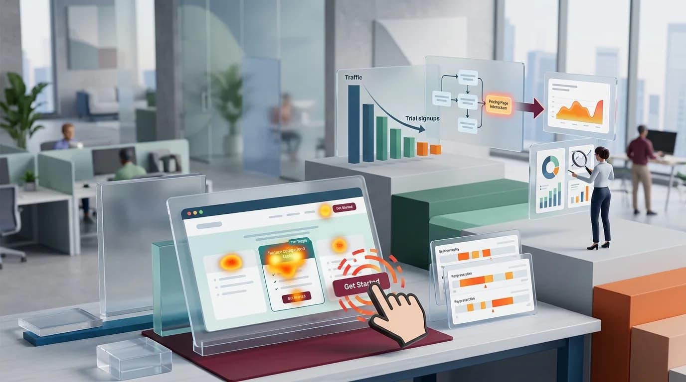 Spot Rage Clicks on B2B SaaS Pricing CTAs With Heatmaps editorial illustration